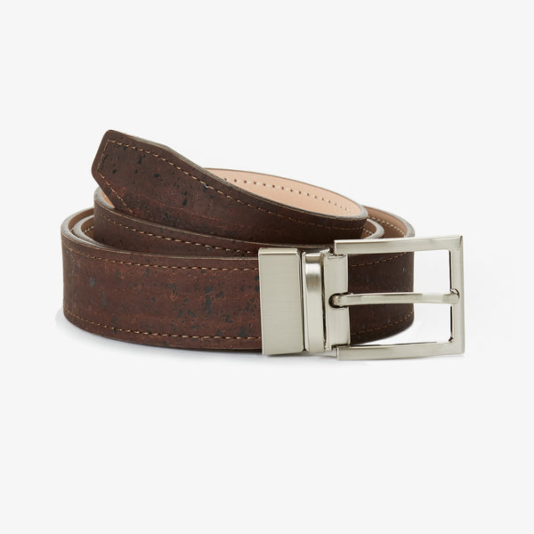 Lee Reversible Unisex Cork Belt - Chocolate Brown – Paula  display picture 2