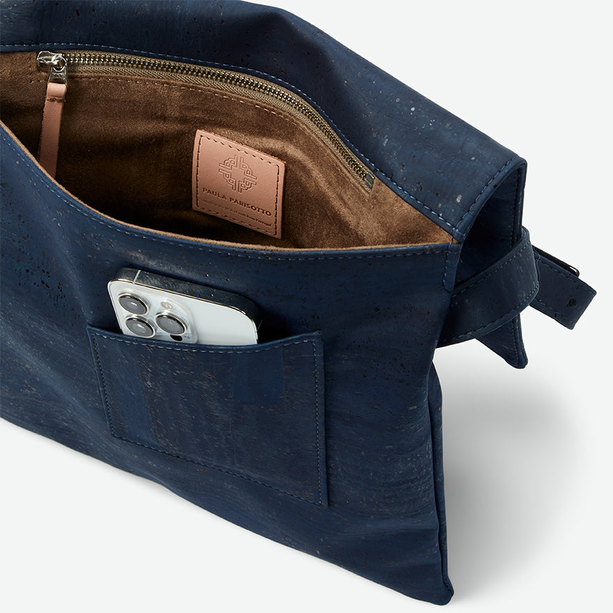 Inizio Cork Satchel Midnight Blue