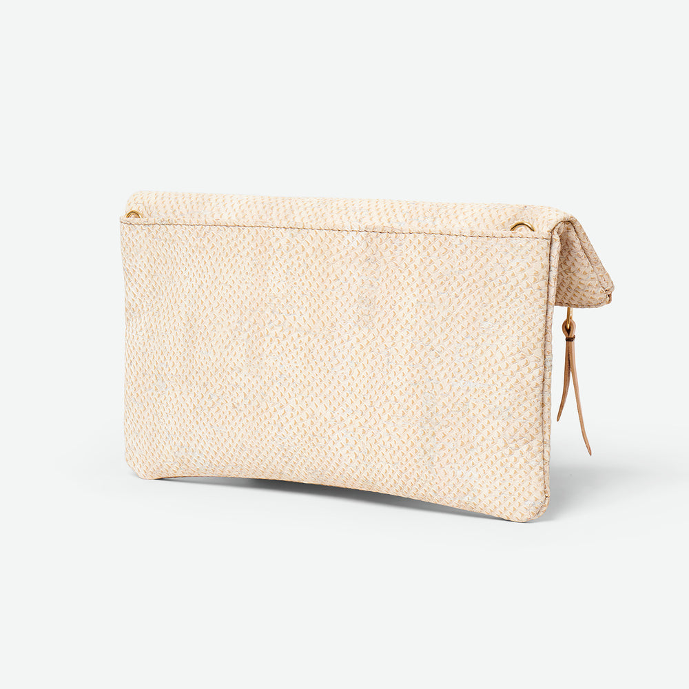 Wristlet Simple Clutch Bag in Natural Linen 